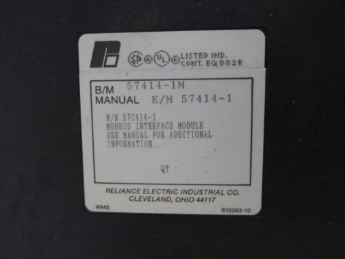 Reliance Electric 57C414-1 Modbus Interface Module AutoMax PLC 57414-1M 57414-1 (DW4199-1)