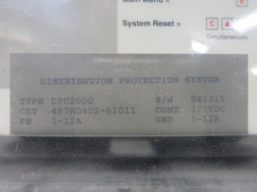 ABB DPU-2000 487H0402-61011 Distribution Protection System DPU200 (DW4501-3) ABB DPU-2000 487H0402-61011 Distribution Protection System DPU200 (DW4501-3)