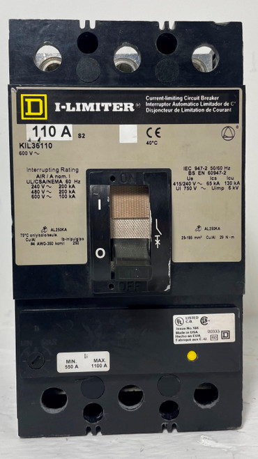 Square D KIL36110 110A I-Limiter Circuit Breaker 480/600V 3 Pole 110 Amp (EM4484-1) Square D KIL36110 110A I-Limiter Circuit Breaker 480/600V 3 Pole 110 Amp (EM4484-1)