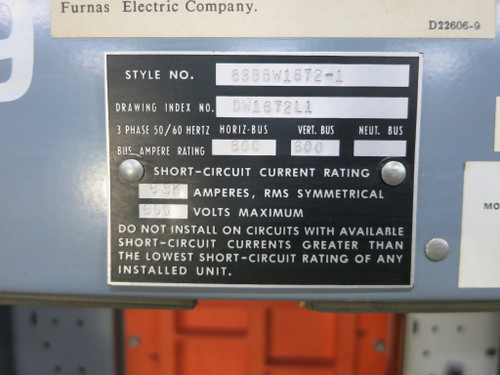 Siemens Tiastar 6x Motor Control Center Sections 600A Furnas System 89 600 Amp (DW4744-1)