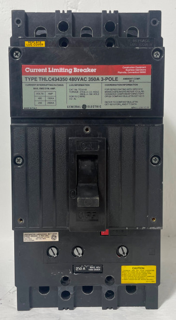GE THLC434350 350A Current Limiting Circuit Breaker 350 Amp 3P General Electric (EM4553-1)