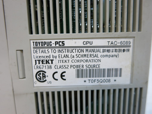 Toyoda Toyopuc-PCS TAC-6089 CPU Processor PLC Unit JTEKT TAC6089 Control (DW4819-2)