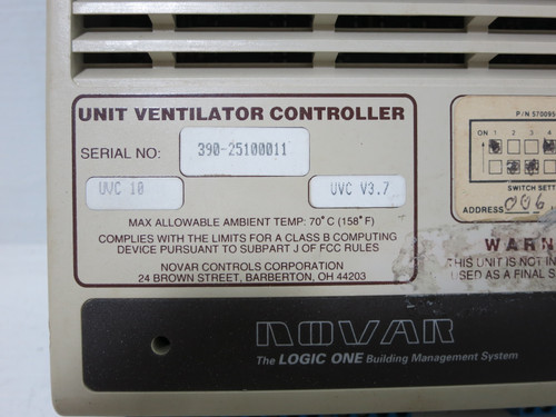 Novar UVC-10 BRC V3.7 Logic One Unit Ventilator Controller 6380010 HPC UVC-BRC (DW4955-1)