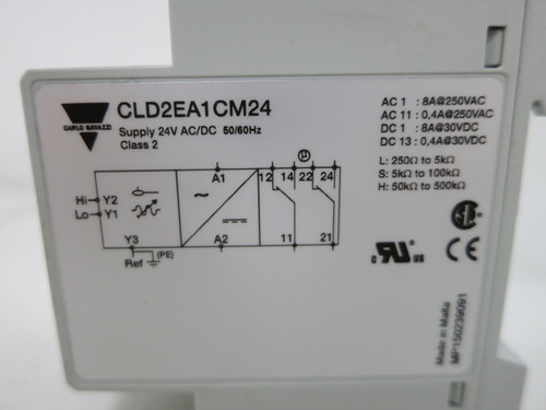 Carlo Gavazzi CLD2EA1CM24 Conductive Sensor Level Controller 24V PLC Module (DW5106-9)