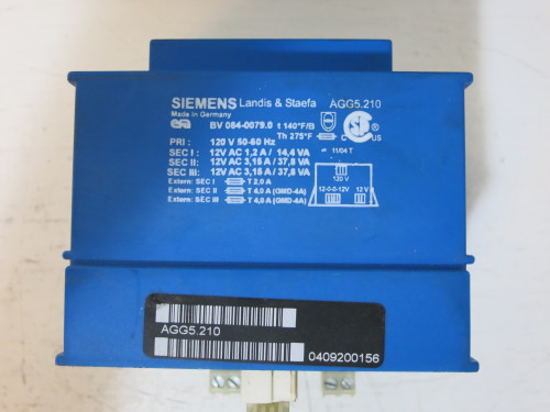 Siemens AGG5.210 Transformer 120V - 12V (3) LMV5 Burner 120 VAC (DW5545-1)