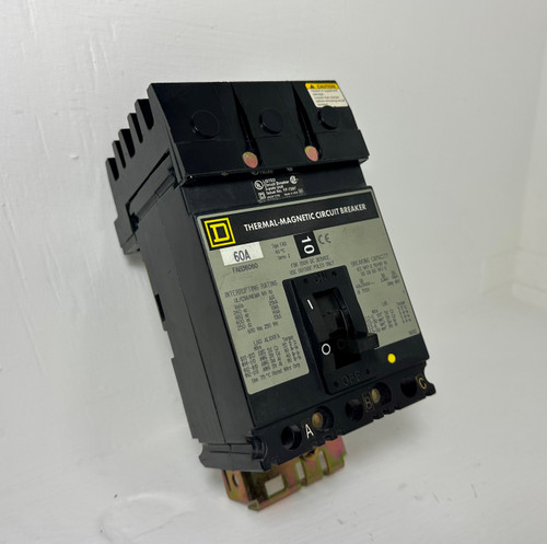 Square D I-Line FAB36060 60A Circuit Breaker 480/600V 3 Pole Type FAB S2 60 Amp (EM4773-1) Square D I-Line FAB36060 60A Circuit Breaker 480/600V 3 Pole Type FAB S2 60 Amp (EM4773-1)