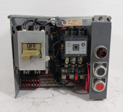 Westinghouse Type W Size 2 Starter 50A 12" Breaker MCC Bucket 50 Amp Mark 75 (BJ0524-1)