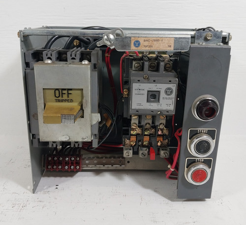 Westinghouse Type W Size 2 Starter 40A Breaker 12" MCC Bucket 40 Amp A200 (BJ0579-3)