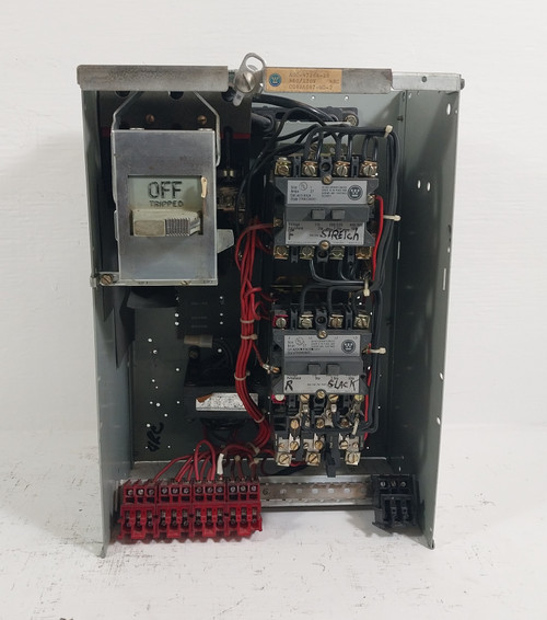 Westinghouse Type W Size 1 FVR Reversing Starter 30 Amp Fusible 18" MCC Bucket (BJ0594-3)