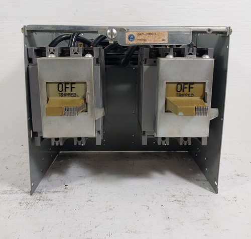 Westinghouse Type W 15/50 Amp 12" Breaker Type Dual Feeder MCC Bucket HFB (BJ0606-1)