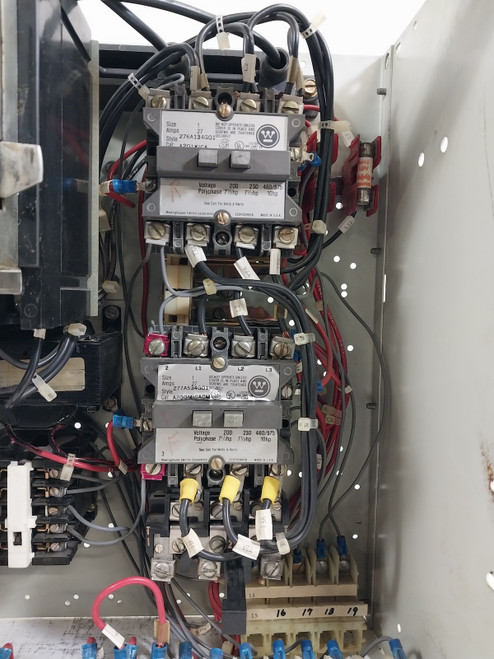 Westinghouse Type W Size 1 FVR Reversing Starter 30 Amp Breaker 18" MCC Bucket (BJ0623-1)