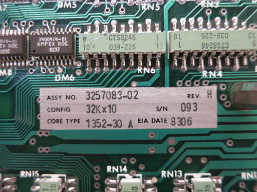 Allen Bradley 3257083-02 Rev H Control Circuit Board PLC 960025-02A PCB 32Kx10 (DW5899-1)