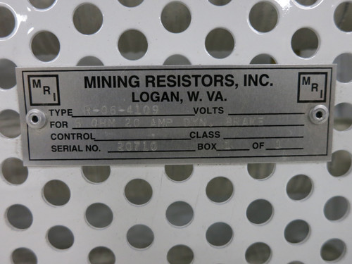 NEW Mining Resistors Inc R-06-4109 Dynamic Brake 5 Ohm 20A R064109 (DW6075-2)