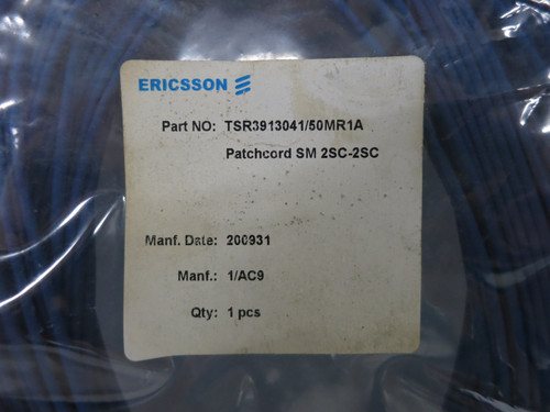 NEW Ericsson TSR3913041/50MR1A Patch Cord SM 2SC-2SC 50m Fiber Optic Cable (DW6131-48)