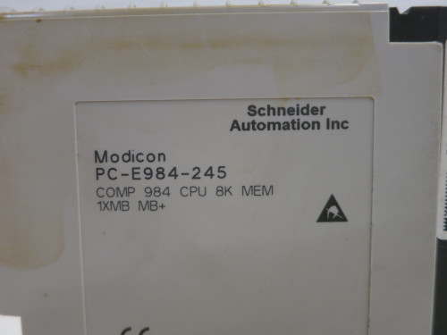 Modicon PC-E984-245 984 Programmable Controller CPU Schneider Automation PLC (DW6319-1)