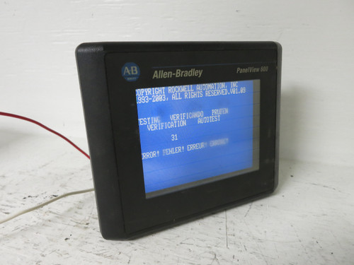 Allen Bradley 2711-T6C16L1X Ser B Rev C FRN 4.43 PanelView 600 Terminal Screen (DW6332-1)