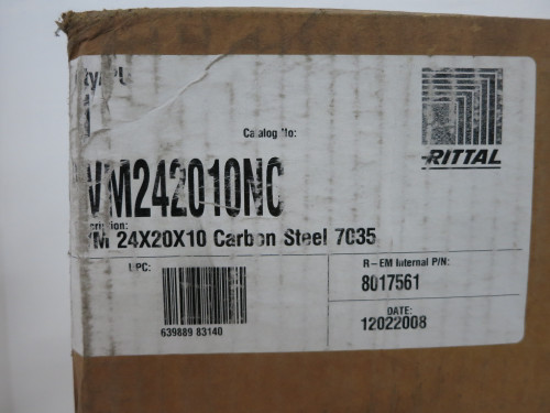NEW Rittal WM242010NC Enclosure 24" x 20" x 10" Carbon Steel 3R Wall Mount Box (DW6341-1) NEW Rittal WM242010NC Enclosure 24" x 20" x 10" Carbon Steel 3R Wall Mount Box (DW6341-1)