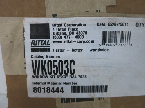 NEW Rittal WK0503C Window Kit 5" 3" Carbon Steel 8018444 (DW6337-1)