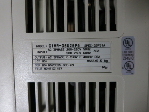 IDM PowrMaster CIMR-G5U25P5 7.5 HP 230V AC VS Vector Drive VFD 25P51A Yaskawa (DW6356-7)