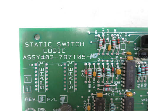 Liebert 02-797105-10 Static Switch Logic Board 02-797104-00 Pre-Driver UPS (DW6363-1)