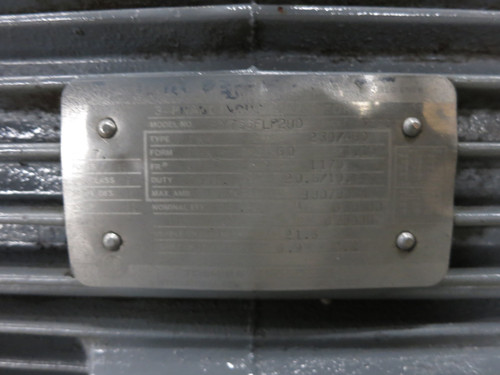 Toshiba BY756FLF2UD 7.5 HP AC Motor 230/460V 1170 RPM 254T Frame IKK TEFC (DW6424-1)