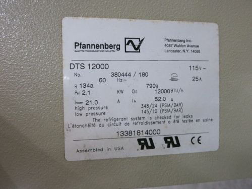 NEW Pfannenberg DTS 1200 Electronic Enclosure Air Conditioner 115V 12000 BTU (DW6605-1)