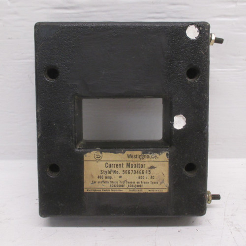 Westinghouse 5667D46G15 Current Monitor 400AMP 600VAC For SCB22000F - SCB32000F (AH0077-9)