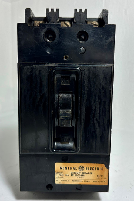 GE TF136C5040 40A Circuit Breaker 480/600V 3 Pole 40 Amp General Electric (EM5264-1) GE TF136C5040 40A Circuit Breaker 480/600V 3 Pole 40 Amp General Electric (EM5264-1)