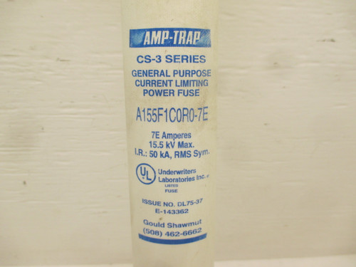 Gould Shawmut A155F1C0R0-7E Amp-Trap 7EA 15.5kV Current LImiting Fuse CS-3 (AH0153-4)