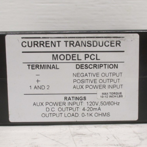 Instrument Transformers Inc PCL-100 Current Transducer CT 120VAC 4-20mADC PCL100 (AH0159-4)