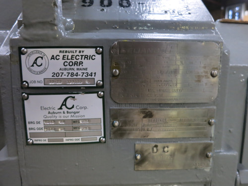 REBUILT Reliance 75 HP DC Motor 365AT 500V 1750/2100 RPM Type TR 125A 500 VDC (DW6690-1) REBUILT Reliance 75 HP DC Motor 365AT 500V 1750/2100 RPM Type TR 125A 500 VDC (DW6690-1)