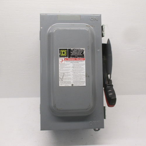 Square D HU3612AWK 30A 600V Non-Fusible Safety Switch Disconnect 30 Amp HU3612 (AH0220-1)