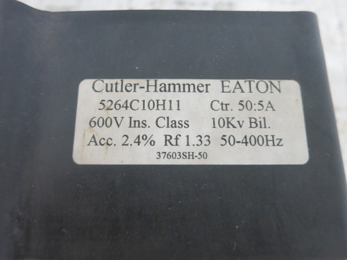 Eaton 5264C10H11 50:5 Ground Fault Current Sensor Ratio 50:5A Ampgard CT (DW6756-1)