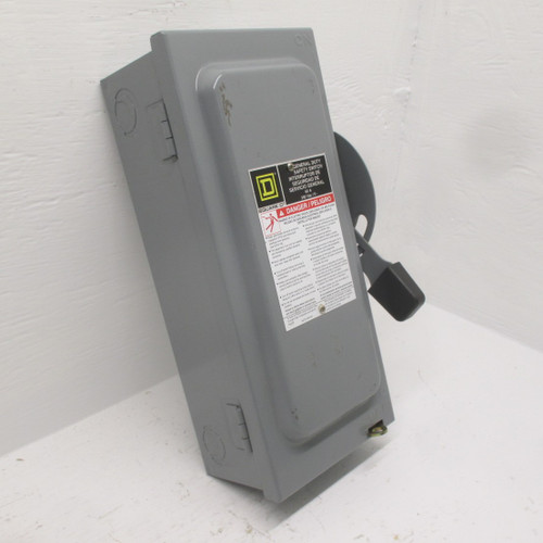 Square D D222N 60 Amp 240V Fusible Safety Switch 60A Fuse 1PH Single F01 (AH0235-1)