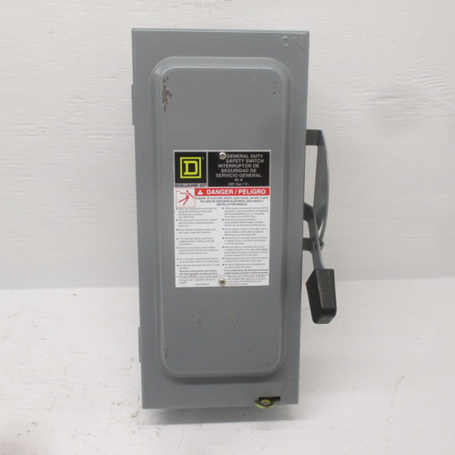 Square D D222N 60 Amp 240V Fusible Safety Switch 60A Fuse 1PH Single F01 (AH0235-1)