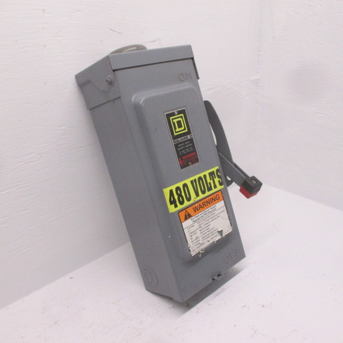Square D  H-361-NBR Ser E1 30A Fusible Safety Switch Disconnect 600V 30 Amp H361 (AH0234-1)