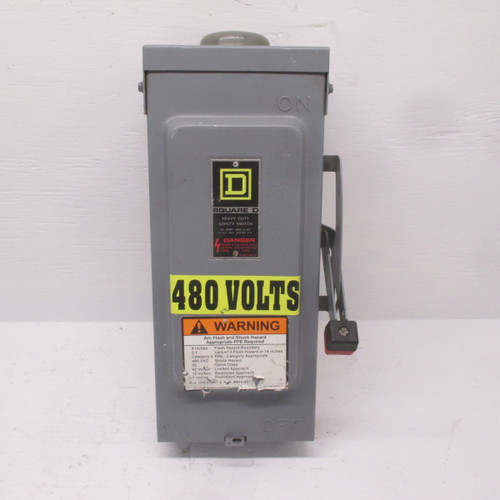 Square D  H-361-NBR Ser E1 30A Fusible Safety Switch Disconnect 600V 30 Amp H361 (AH0234-1)