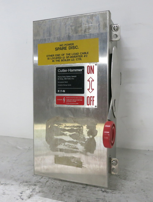 Eaton DH362FWK 60A 600V Fusible Safety Switch Disconnect 60 Amp 4,4X Stainless (DW6792-1)
