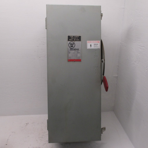 Westinghouse RHUN363 100 Amp 3R Heavy Duty Safety Switch 100A 600V Vac Rainproof (AH0304-1)