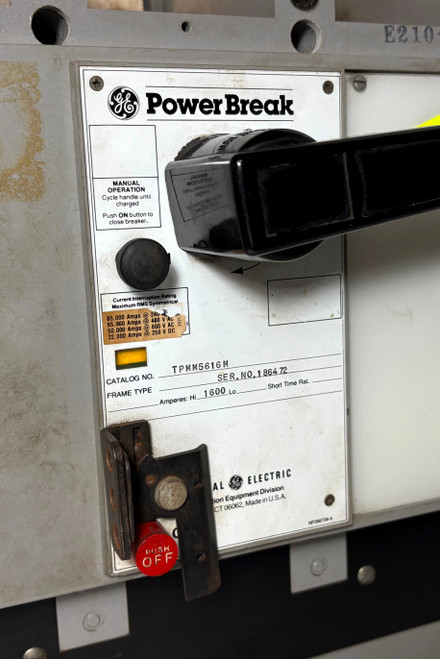 GE TPMM5616M 1600A Power Break Circuit Breaker 600V 3P 1600 Amp General Electric (EM5327-3)