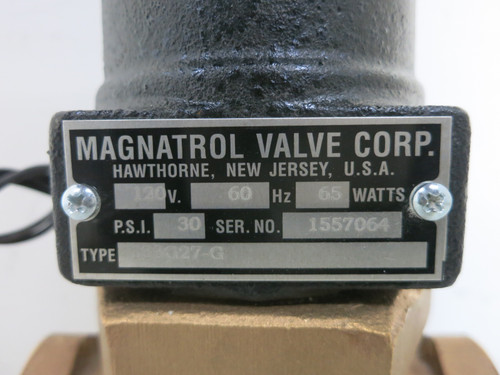 NEW Magnatrol 133G27-G Full Port Bronze Solenoid Valve 2" Type G 120V 65W 30 PSI (DW6817-1)