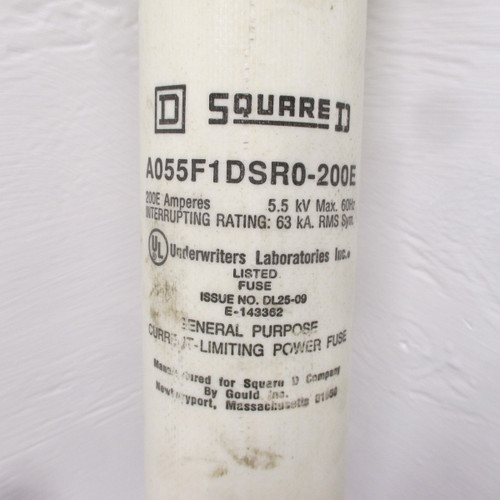 Square D A055F1DSR0-200E Current Limiting Power Fuse 200E Amp 5.5kV 200A Gould (AH0329-3)
