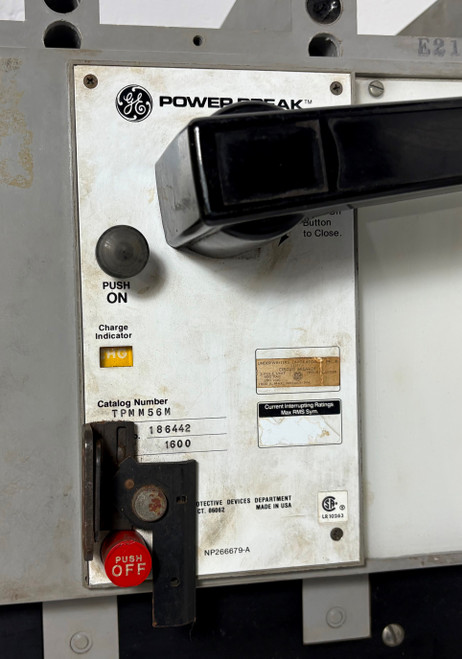 GE TPMM56M 1600A Power Break Circuit Breaker 600V 1600 Amp General Electric flaw (EM5329-1)