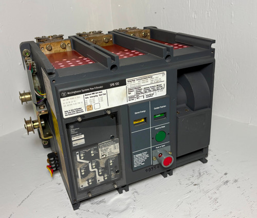 Westinghouse SPB 100 SPBR34D56 400A Pow-R LSIG Breaker w/ 200 Amp Plug 3P flaw (EM5345-1)