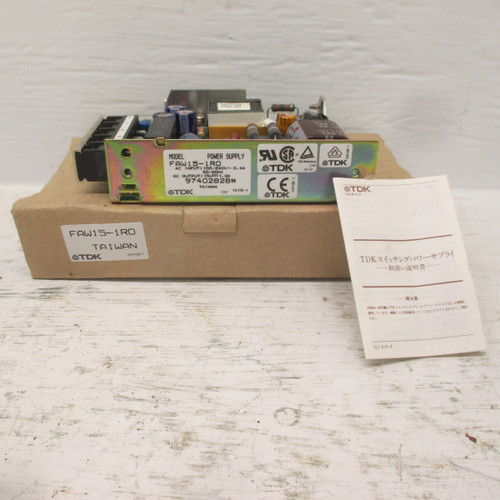 NEW TDK FAW15-1R0 Power Supply 100-240V 0.4A 50-60Hz FAW15-1RO 3EA00B172 NIB (AH0339-1)