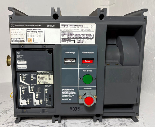 Westinghouse SPB 100 SPBR34D56 400A Pow-R LSIG Breaker w/ 400 Amp Plug 3P Ground (EM5356-3)