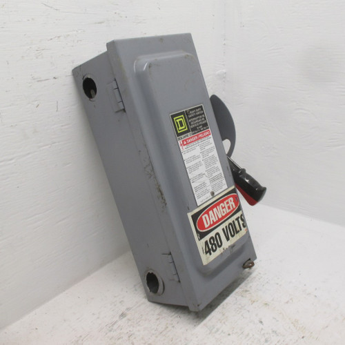Square D H361 Series F1 30A Fusible Safety Switch Disconnect 600V 30 Amp H361 (AH0366-1)