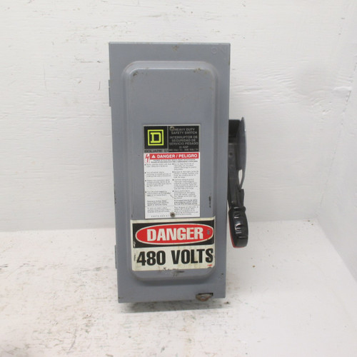 Square D H361 Series F1 30A Fusible Safety Switch Disconnect 600V 30 Amp H361 (AH0366-1)
