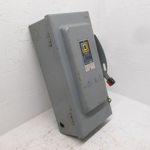 Square D H-222-N 60 Amp 240V 2P Fusible Safety Disconnect Switch 30A Series E1 (AH0365-2)