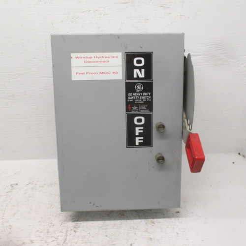 GE THN3361J 30A 600V Mod 11 Heavy Duty Non-Fused Safety Switch Disconnect 30 Amp (AH0372-1)